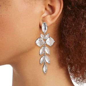 Designer SHASHI Arcadia 18K Gold Plated Cubic Zirconia Dangle Post Back Earrings